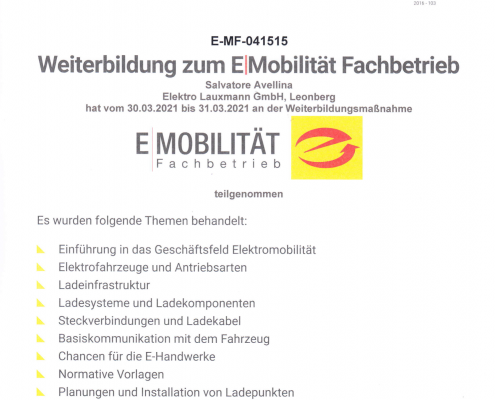 Elektriker für eMobilität Stuttgart